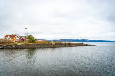 Norveç 'teki Oslo fiyordunun görüntüsü