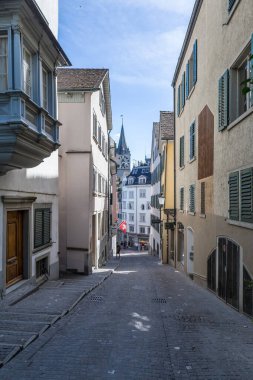 Orta Zürih manzarası yazın, İsviçre