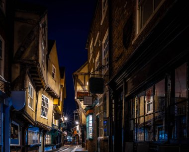 İngiltere, York 'ta Ortaçağ Shambles Sokağı