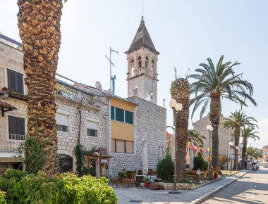 Hırvatistan 'ın yaz ayındaki Trogir manzarası