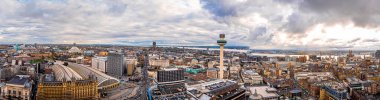 Liverpool, İngiltere 'deki Lime istasyonunun hava görüntüsü