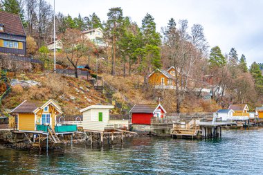 Norveç 'teki Oslo fiyordunun görüntüsü