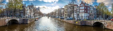 Amsterdam, Hollanda 'nın sabah manzarası