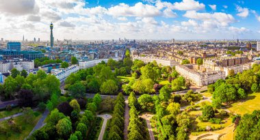 Londra, İngiltere 'deki Vekiller parkının hava görüntüsü.