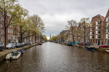 Amsterdam, Hollanda 'nın sabah manzarası