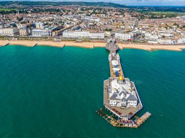 İngiltere 'de yazın Eastbourne' un hava manzarası