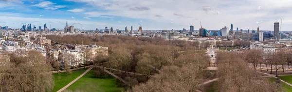Vista Aérea Del Parque Verde Día Soleado Londres —  Fotos de Stock