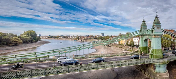 Ponte Hammersmith Maré Baixa Londres Reino Unido — Fotografia de Stock