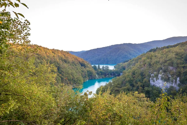 View Plitvice Tavak Horvátországban — Stock Fotó