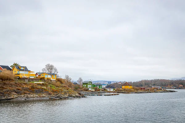 Pohled Fjord Osla Norsku — Stock fotografie