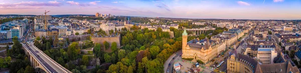 Vista Aérea Ciudad Luxemburgo — Foto de Stock