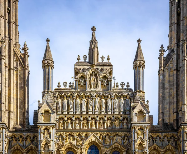 Wells Katedrali Nin Manzarası Wells Somerset Ngiltere Ngiltere — Stok fotoğraf