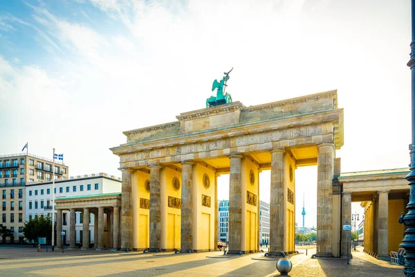 Brandenburgi Kapu Nyári Napon Berlin — Stock Fotó