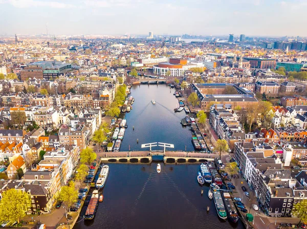 Ponte Skinny Pela Manhã Amsterdã Holanda — Fotografia de Stock
