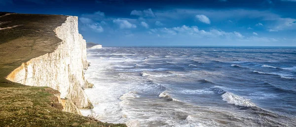 Panorama Över Sju Systrar England Storbritannien — Stockfoto