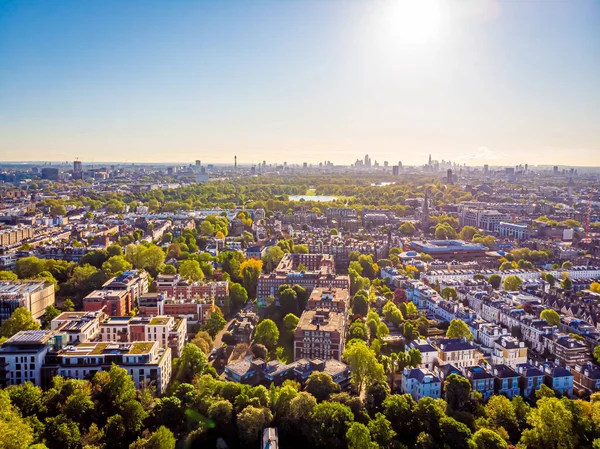 Vista Aérea Kensington Por Mañana Londres Reino Unido —  Fotos de Stock