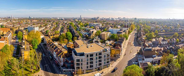 Вид Воздуха Пригород Лондона Утром Великобритания — стоковое фото