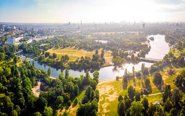 Vista Aérea Hyde Park Pela Manhã Londres — Fotografia de Stock