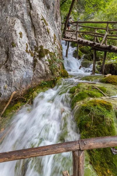 View Plitvice Tavak Horvátországban — Stock Fotó