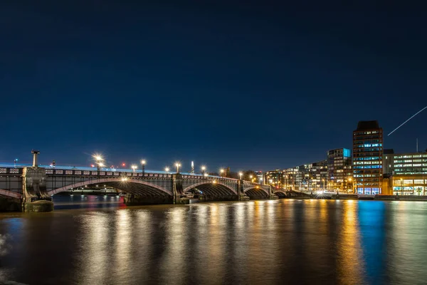 Lambeth Bridge Night London — Stockfoto