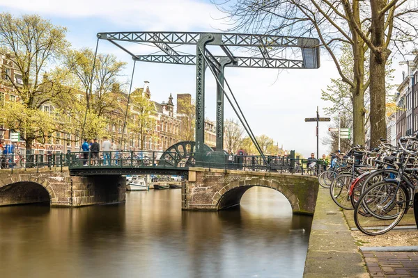Most Aluminiowy Amsterdamie Holandia — Zdjęcie stockowe