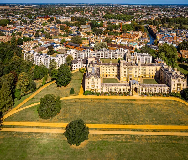 Aerial View John College Cambridge United Kingdom — Stock Photo, Image