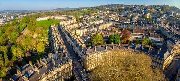 Vue Aérienne Célèbre Bâtiment Cirque Bath Angleterre — Photo