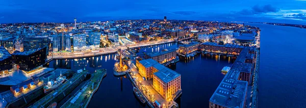 Vista Aérea Del Royal Albert Dock Liverpool Inglaterra — Foto de Stock