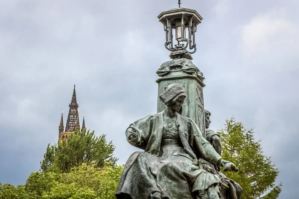 Blick Auf Die Universität Glasgow Bei Bewölktem Tag Schottland — Stockfoto