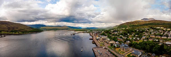 Vista Aérea Fort William Uma Cidade Oeste Escócia Highlands Nas — Fotografia de Stock