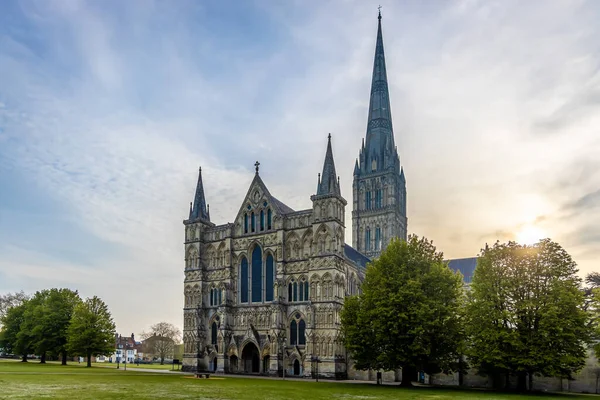 Salisbury Cathedral Sunny Day — Stock Photo, Image