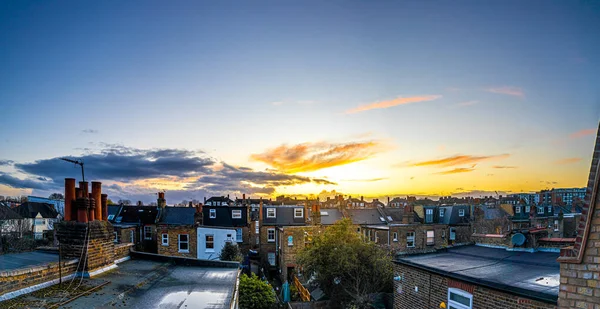 Nascer Sol Área Subúrbio Londres Reino Unido — Fotografia de Stock