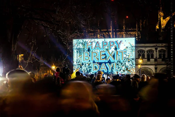 Perayaan Brexit Parliament Square London — Stok Foto