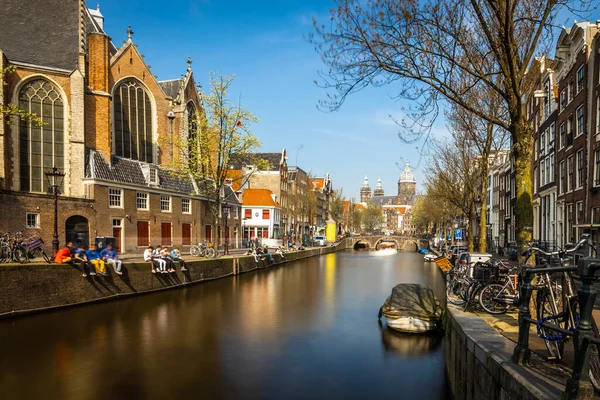 Igreja São Nicolau Amsterdã Dia Ensolarado Holanda — Fotografia de Stock