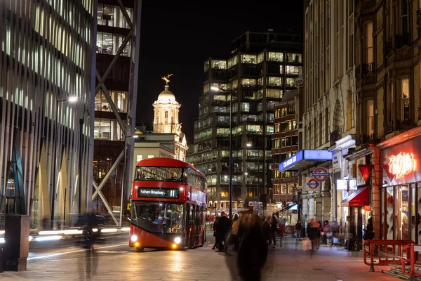 Estação Victoria Noite Londres — Fotografia de Stock