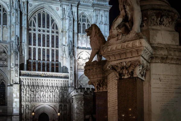 Westminster Abbey Night London — Stock Photo, Image