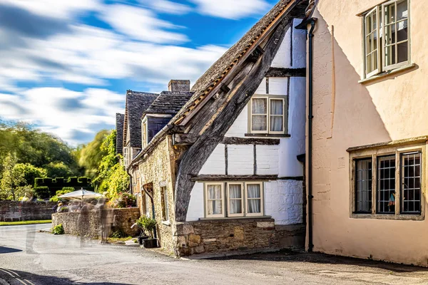 Vista Vila Medieval Somerset Inglaterra Reino Unido — Fotografia de Stock