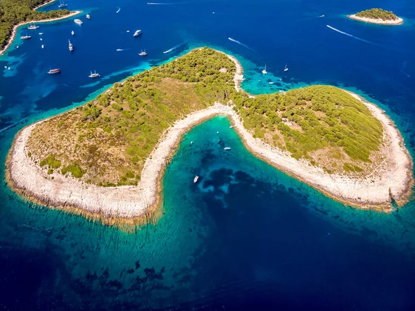 Vista Aérea Las Islas Paklinski Hvar Croacia — Foto de Stock