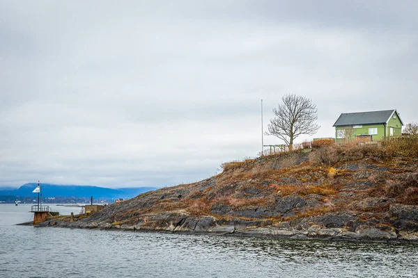 Pohled Fjord Osla Norsku — Stock fotografie