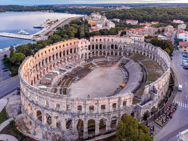 Pula Amfitheater Ochtend Kroatië — Stockfoto