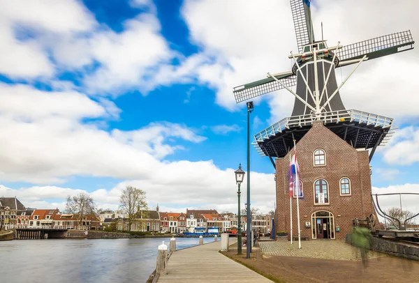 Klassisches Windrad Haarlem Niederlande — Stockfoto