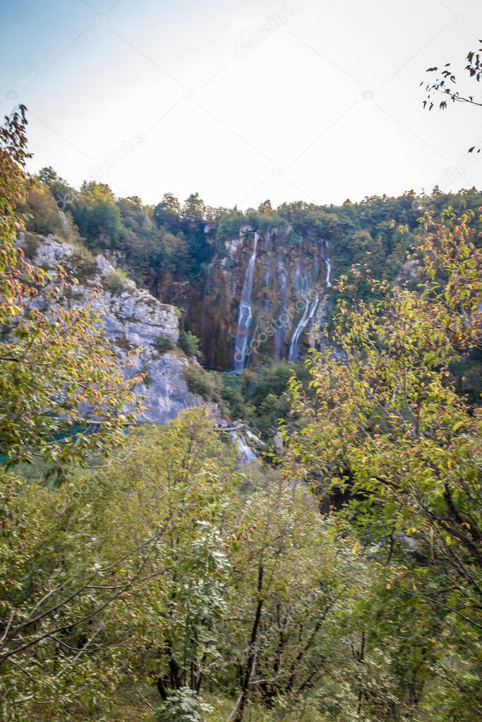 View of Plitvice lakes in Croatia