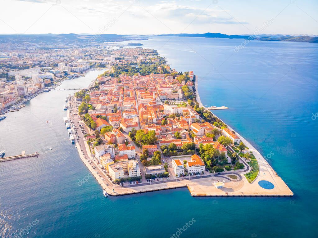 Aerial view of Zadar in summer, Croatia