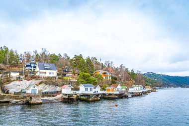 Norveç 'teki Oslo fiyordunun görüntüsü