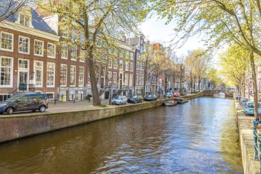 Amsterdam, Hollanda 'nın sabah manzarası