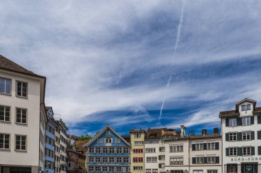 Orta Zürih manzarası yazın, İsviçre