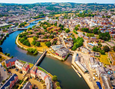Exeter 'in yaz günündeki hava görüntüsü, İngiltere