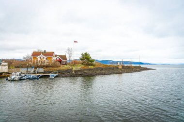 Norveç 'teki Oslo fiyordunun görüntüsü