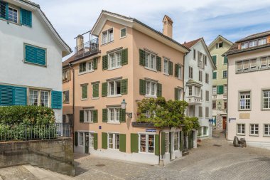 Orta Zürih manzarası yazın, İsviçre