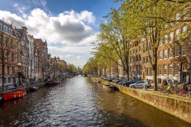 Amsterdam, Hollanda 'nın sabah manzarası
